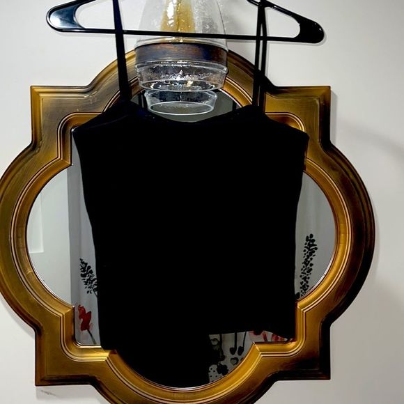 WOMENS Y2K FITTED BLACK CAMISOLE SIZE XS - Picture 4 of 8